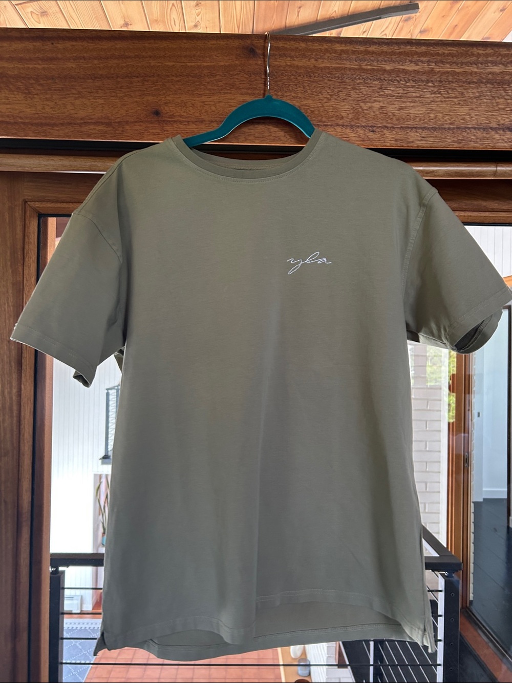 Men’s Olive Green Crew Neck T-Shirt YoungLA